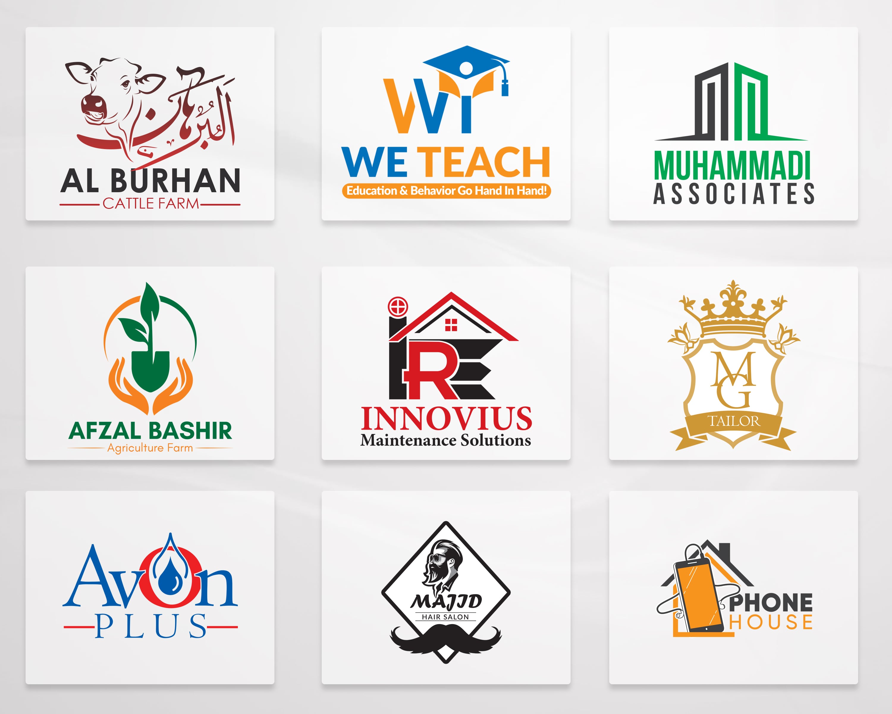 Modern logo design Dubai creative branding example 2026