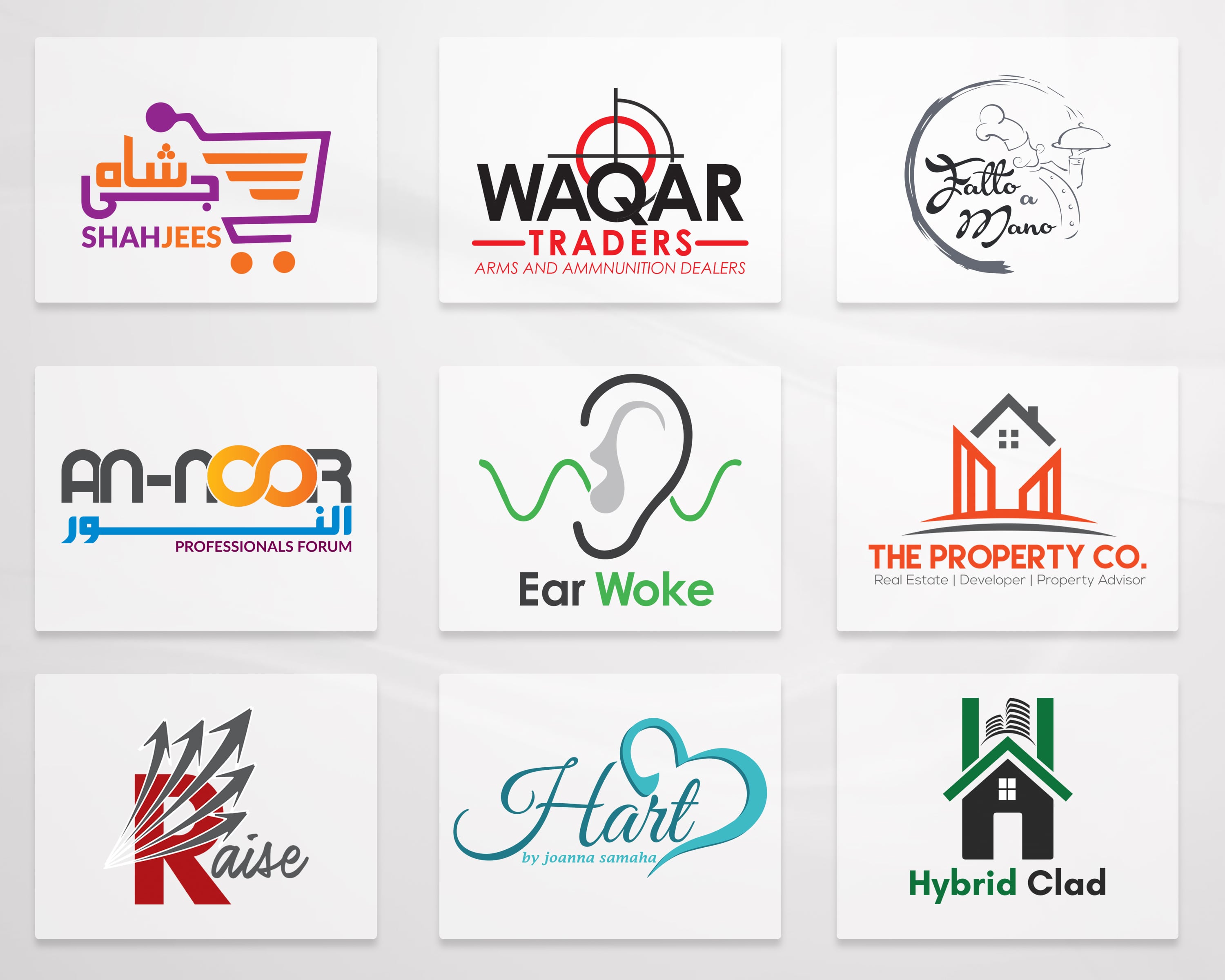 Creative logo design ideas Dubai brand identity sample 2026